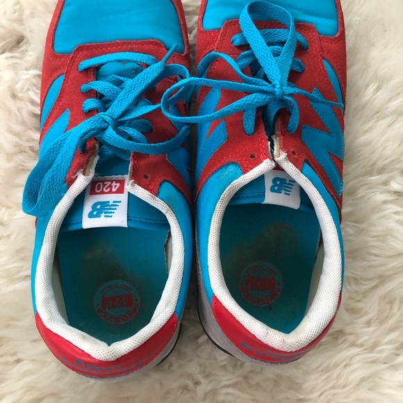 SOLD New Balance x J.Crew Red & Blue 420 sneakers - Picture 7 of 7